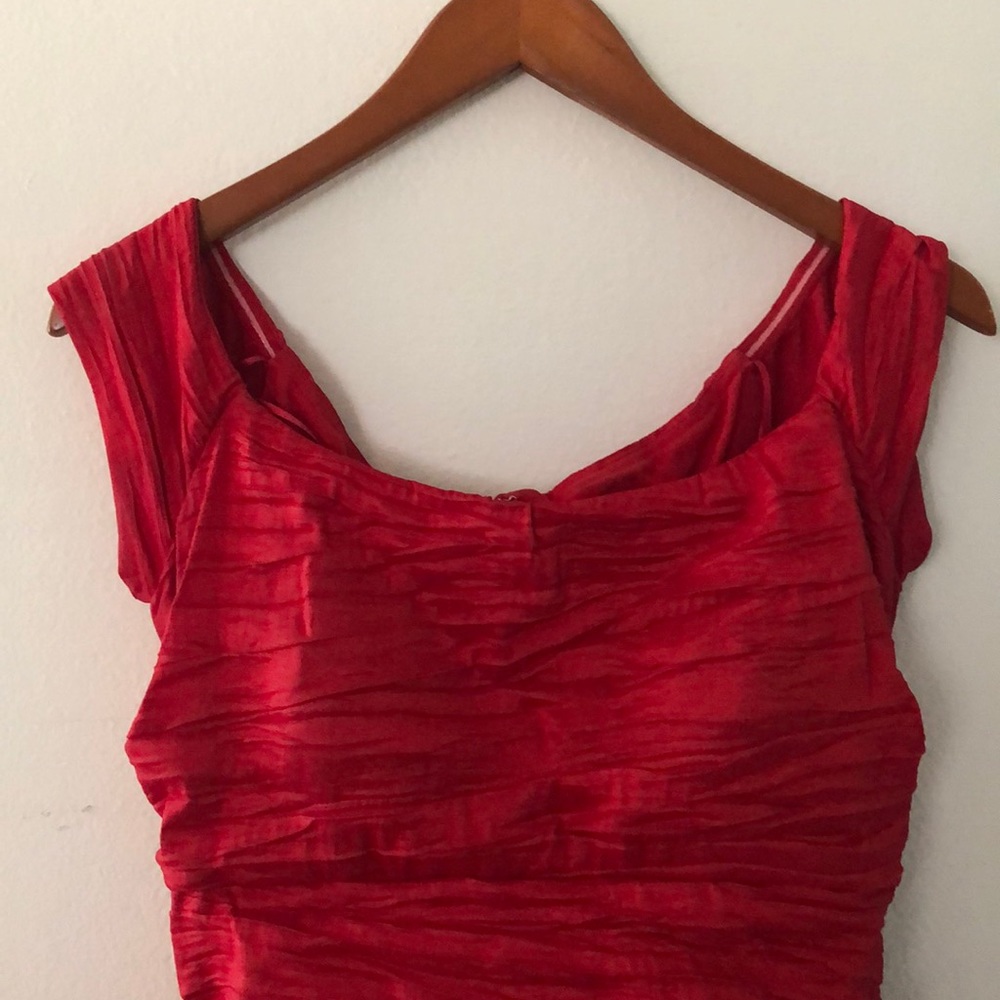 Alex Evening Red Off Shoulder Dress